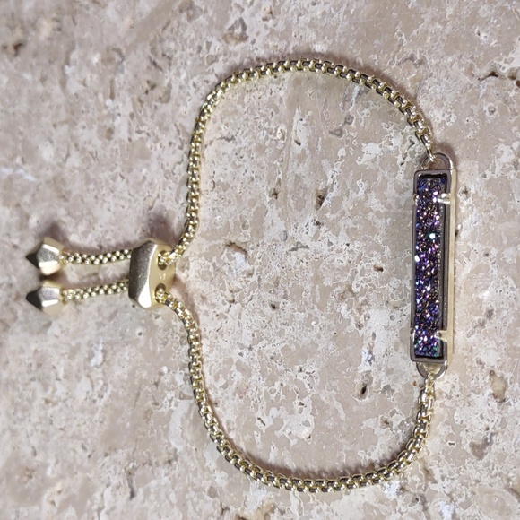 Kendra Scott "Stan" Peacock Drusy Quartz Adjustable Bracelet - Picture 5 of 7